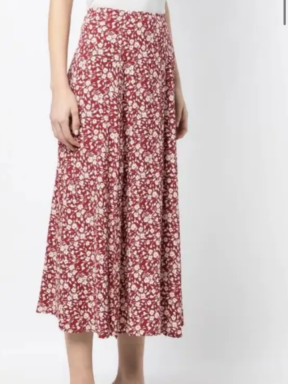 Reformation Zoe midi skirt in La Vie en Rose - Picture 2 of 8